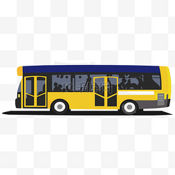 载满人的黄色旅游大巴车