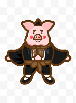 猪年图片_矢量AI卡通猪八戒猪年猪ip素材