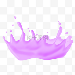 葡萄汁饮品图片_飞溅的紫色液体插画