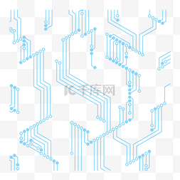 科技感芯片背景图片_蓝色线条科技装饰图案