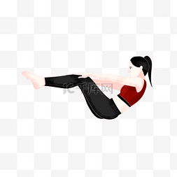 健身运动女生图片_减肥瘦身健身运动扁平风矢量手绘