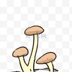 卡通植物蘑菇免抠图
