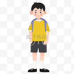 中小学生入学图片_手绘开学日的学生素材