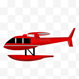 红色直升飞机图片_ 红色直升飞机