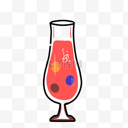 杯子装饰物可爱饮料红色