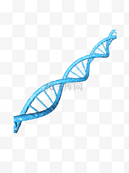 蓝色清爽大气图片_DNA链条C4D素材DNA素材3D蓝色