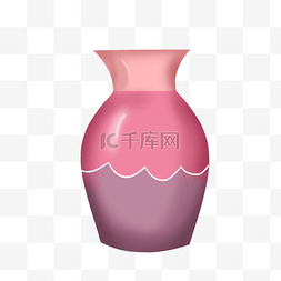 瓷瓶手绘图片_手绘粉色的瓷瓶插画