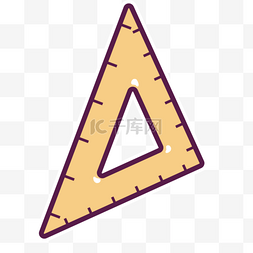 黄色直角学习三角尺