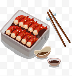 小龙虾卡通手绘图片_传统美食小龙虾矢量设计
