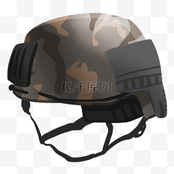 军事迷彩头盔插画