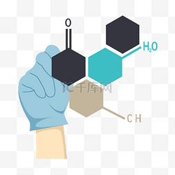 科技化学分子图片_卡通化学实验室插图