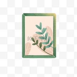 彩绘植物图案图片_彩绘绿色植物盆栽壁画元素