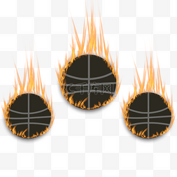 火的篮球图片_黑色篮球冒火冲刺