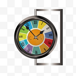 欧式钟表指针图片_矢量手绘卡通钟表