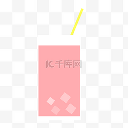 冰果汁卡通图片_手绘小清新冰镇果汁