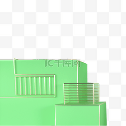 绿色立方体图片_绿色家具柜子免抠图