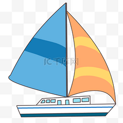 手绘海上帆船图片_漂亮的帆船手绘插画