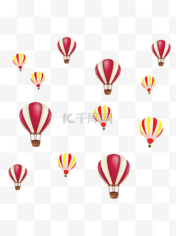 热气球漂浮物图片_漂浮气球可商用矢量元素.