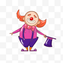 搞笑紫色图片_愚人节开心的小丑