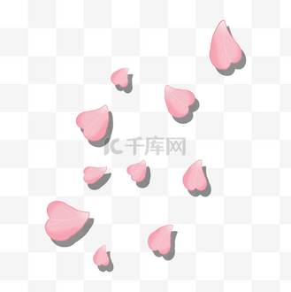 粉色樱花花瓣飘落