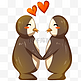 可爱的企鹅情侣