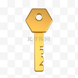 C4D金属光泽钥匙装饰
