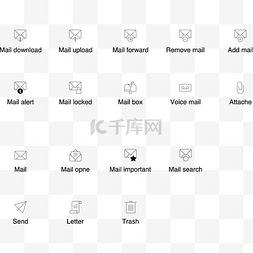 矢量图标icon图片_邮件邮箱线型矢量图标icon