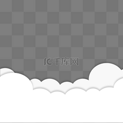 点缀修饰图片_白色的卡通云层矢量元素