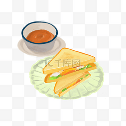 简约早餐图片_营养早餐主题插画