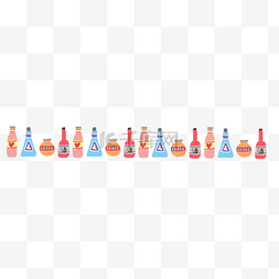 创意插画瓶子图片_瓶子分割线装饰插画
