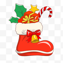 圣诞袜图片_红色的圣诞礼物袜