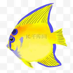黄色创意海鱼元素