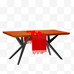 手绘木质桌子