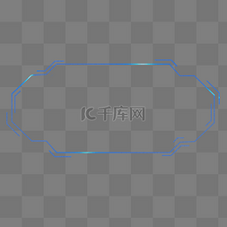 蓝色科技感边框线条