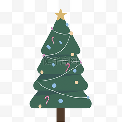 手绘卡通树木矢量图片_卡通手绘绿色圣诞树