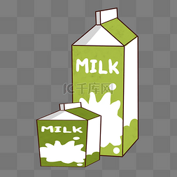 营养牛奶手绘插画