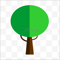 绿色环保矢量图片_卡通环保树