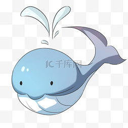 海洋生物鲸鱼手绘插画