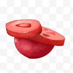 创意果蔬素材图片_红色创意西红柿番茄蔬菜插画素材