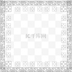 装饰中国风框图片_复古花纹边框元素