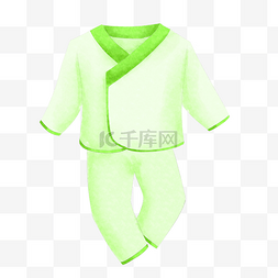 绿色可爱的婴儿服
