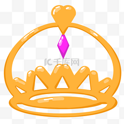 手绘紫色公主皇冠