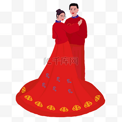 结婚照图片_中式婚礼情侣元素
