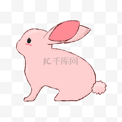 手绘玩具兔子图片_手绘卡通动物装饰素材