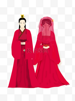 中外婚礼元素古装中式结婚婚礼新