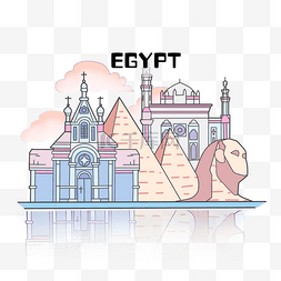 城市地标埃及地标建筑PNG