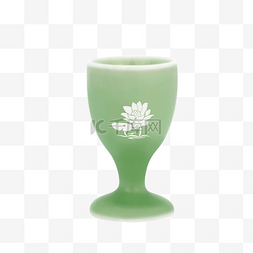 实物酒杯图片_酒杯实物绿色陶瓷酒杯