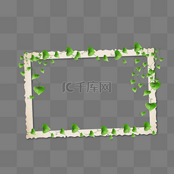 卡通挂着图片_挂着绿色藤蔓的相框