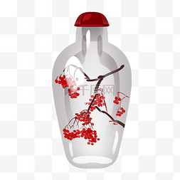 中国风梅花花瓶图片_古代物品印花瓶子