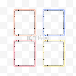 边框图片_618边框霓虹灯图标装饰